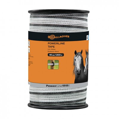 Gallagher PowerLine lint 40 mm wit (200 meter)