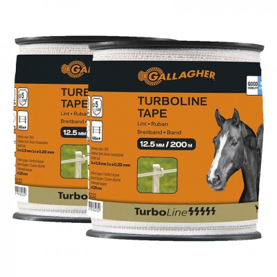 Gallagher Duopack Turboline lint 12,5 mm wit (2 x 200 meter)