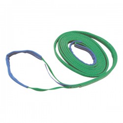 Dubbele hijsband met lussen 2-laags groen 2 meter/ 60 mm, 2 ton