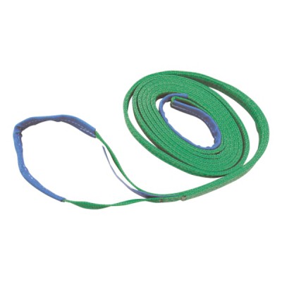 Dubbele hijsband met lussen 2-laags groen 2 meter/ 60 mm, 2 ton