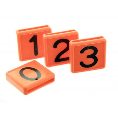 Schuifnummer halsband oranje
